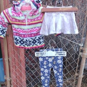 Colorful Kids Matching Set with Hoodie and Leggings